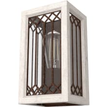 Chevron 11" Tall Wall Sconce with Clear Seeded Glass Shade