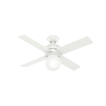 Hepburn 44" 4 Blade Indoor Ceiling Fan with LED Light Kit and Wall Control