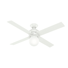 Hepburn 52" 4 Blade Indoor Ceiling Fan with LED Light Kit and Wall Control