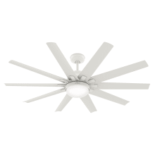 Overton 60" 10 Blade Indoor / Outdoor LED Ceiling Fan with Wall Control
