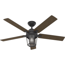 Candle Bay 52" 5 Blade Indoor / Outdoor LED Ceiling Fan with Remote Control