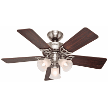 42" Indoor Ceiling Fan - 5 Reversible Blades and LED Light Kit Included