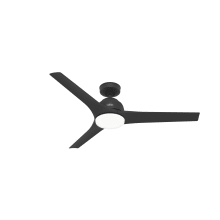 Gallegos 52" 3 Blade Indoor / Outdoor LED Ceiling Fan with Frosted Glass Shade