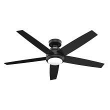 Zayden 52" 5 Blade LED Indoor Ceiling Fan with Frosted Glass Shade