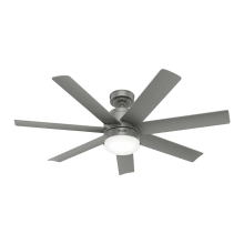 Brazos 52" 7 Blade Indoor / Outdoor LED Ceiling Fan with Frosted Glass Shade