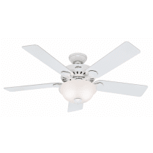 52" Indoor Ceiling Fan - Five Minute Fan with 5 Reversible Blades and LED Light Kit Included