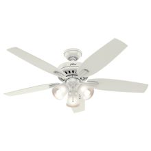 52" Indoor Ceiling Fan - 5 Reversible Blades and LED Light Kit Included