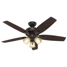 52" Indoor Ceiling Fan - 5 Reversible Blades and LED Light Kit Included