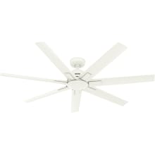 Downtown 60" 7 Blade Indoor / Outdoor Ceiling Fan with Wall Control