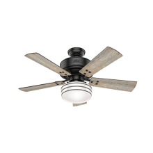 Cedar Key 44" 5 Blade Indoor / Outdoor Ceiling Fan - Remote Control and LED Light Kit Included