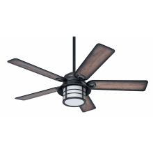 Key Biscayne 54" 5 Blade Indoor / Outdoor Ceiling Fan with Reversible Blades and LED Light Kit