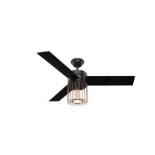 52" Indoor Ceiling Fan - 3 Reversible Blades with Remote Control and Light Kit Included