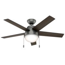 Anslee 46" Indoor Ceiling Fan - 5 Reversible Blades and LED Light Kit Included