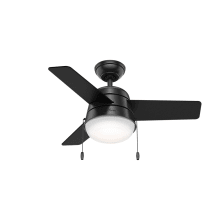 Aker 36" 3 Blade Indoor Ceiling Fan - Blades and LED Light Kit Included
