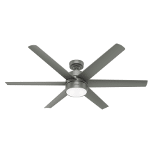 Solaria 60" 6 Blade Indoor / Outdoor LED Ceiling Fan with Wall Control