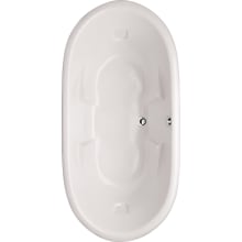 Aimee 72" Drop In Acrylic Air Tub with Center Drain, Drain Assembly, and Overflow