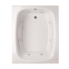 Alexis 60" Drop In Acrylic Air / Whirlpool Tub with Reversible Drain, Drain Assembly, and Overflow