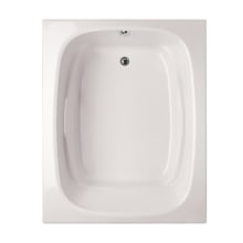 Alexis 60" Drop In Acrylic Air Tub with Reversible Drain, Drain Assembly, and Overflow