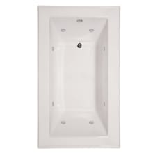 Angel 72" Drop In Acrylic Air / Whirlpool Tub with Reversible Drain, Drain Assembly, and Overflow