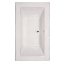 Angel 66" Drop In Acrylic Air Tub with Center Drain, Drain Assembly, and Overflow