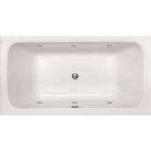 Carrera 60" Drop In Hydroluxe SS Air / Whirlpool Tub with Center Drain, Drain Assembly, and Overflow