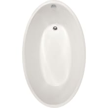 Carli 60" Drop In Acrylic Air Tub with Reversible Drain, Drain Assembly, and Overflow