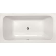 Carrera 66" Drop In Hydroluxe SS Air Tub with Center Drain, Drain Assembly, and Overflow