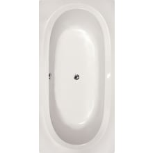 Caribe 72" Drop In Gel Coat Air Tub with Center Drain, Drain Assembly, and Overflow