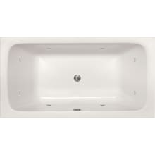 Carrera 72" Drop In Hydroluxe SS Whirlpool Tub with Center Drain, Drain Assembly, and Overflow