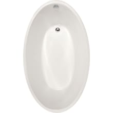 Carli 72" Drop In Acrylic Air Tub with Reversible Drain, Drain Assembly, and Overflow