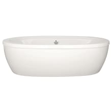 Casey 60" Free Standing Acrylic Soaking Tub with Center Drain, Drain Assembly, and Overflow