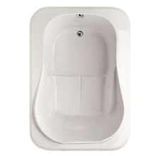 Cassi 60" Drop In Acrylic Air Tub with Reversible Drain, Drain Assembly, and Overflow