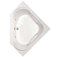 Clarissa 55" Drop In Acrylic Whirlpool Tub with Center Drain, Drain Assembly, and Overflow