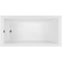 Coal 60" Drop In Hydroluxe SS Air Tub with Reversible Drain, Drain Assembly, and Overflow