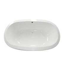 Corazon 66" Drop In Hydroluxe SS Air Tub with Center Drain, Drain Assembly, and Overflow