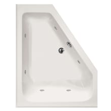 Courtney 60" Drop In Acrylic Whirlpool Tub with Right Drain, Drain Assembly, and Overflow