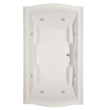 Debra 72" Drop In Acrylic Air / Whirlpool Tub with Center Drain, Drain Assembly, and Overflow