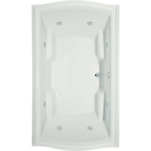 Debra 72" Drop In Acrylic Air Tub with Center Drain and Overflow - Includes Tub Filler
