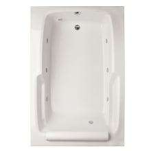 Duo 60" Drop In Acrylic Air / Whirlpool Tub with Reversible Drain, Drain Assembly, and Overflow