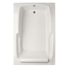 Duo 60" Drop In Acrylic Air Tub with Reversible Drain, Drain Assembly, and Overflow