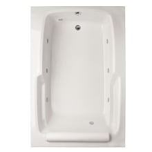Duo 60" Drop In Acrylic Whirlpool Tub with Reversible Drain, Drain Assembly, and Overflow