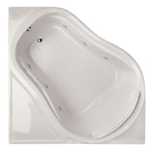 Eclipse 64" Drop In Acrylic Air / Whirlpool Tub with Right Drain, Drain Assembly, and Overflow