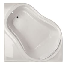 Eclipse 64" Drop In Acrylic Air Tub with Right Drain, Drain Assembly, and Overflow