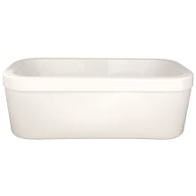 Elizabeth 72" Free Standing Acrylic Air Tub with Center Drain, Drain Assembly, and Overflow