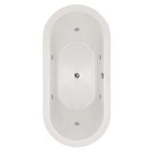 Elle 66" Drop In Acrylic Air / Whirlpool Tub with Center Drain, Drain Assembly, and Overflow