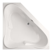 Erica 60" Drop In Acrylic Air Tub with Center Drain, Drain Assembly, and Overflow