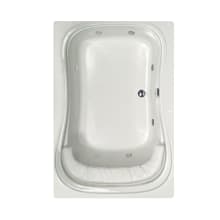 Fantasy 60" Drop In Acrylic Air / Whirlpool Tub with Center Drain, Drain Assembly, and Overflow