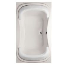 Fantasy 72" Drop In Acrylic Air Tub with Center Drain, Drain Assembly, and Overflow