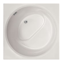 Fuji 40" Drop In Gel Coat Air Tub with Center Drain, Drain Assembly, and Overflow