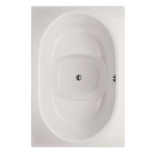 Fuji 60" Drop In Acrylic Air Tub with Center Drain, Drain Assembly, and Overflow
